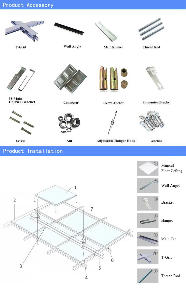 Mineral Fiber Board Ceiling Installation Diagram