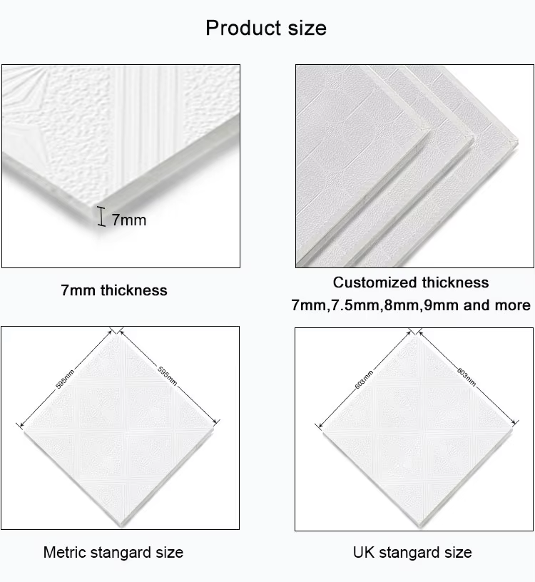 PVC Gypsum Ceiling Tile Detail